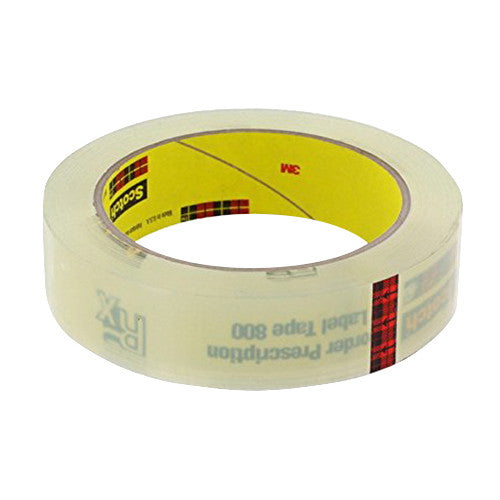 Scotch Rx Label Tape 800 Clear 2 in x 72 yd, 1 Ea